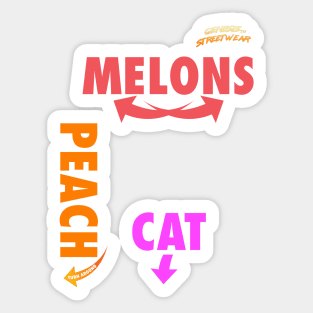 Genesis streetwear -  Melons Peach Cat logo Sticker